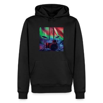 Schlagzeug - Männer Premium Bio Hoodie - Schwarz - Vorne - Nico (187cm)