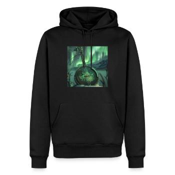 Banjo - Männer Premium Bio Hoodie - Schwarz - Vorne - Nico (187cm)