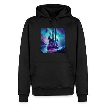 Gitarre - Männer Premium Bio Hoodie - Schwarz - Vorne - Nico (187cm)