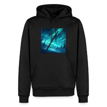 Querflöte - Männer Premium Bio Hoodie - Schwarz - Vorne - Nico (187cm)