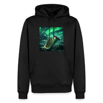 Tuba - Männer Premium Bio Hoodie - Schwarz - Vorne - Nico (187cm)