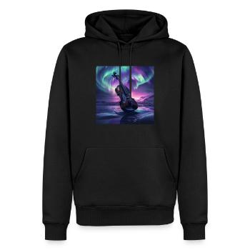 Violine - Männer Premium Bio Hoodie - Schwarz - Vorne - Nico (187cm)