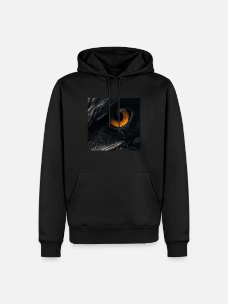Adlerauge - Männer Premium Bio Hoodie - Schwarz