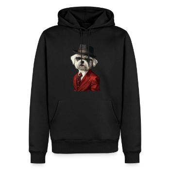 Maltesisch - Männer Premium Bio Hoodie - Schwarz - Vorne - Nico (187cm)