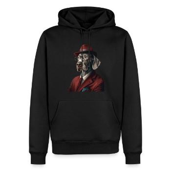 Weimaraner - Männer Premium Bio Hoodie - Schwarz - Vorne - Nico (187cm)