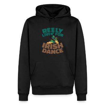 Danse Irlandaise Irischer Tanz - Sweat à capuche Premium bio Homme - noir - Devant - Nico (187cm)