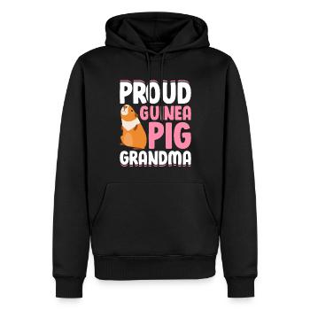 Stolze Meerschweinchen-Oma - Männer Premium Bio Hoodie - Schwarz - Vorne - Nico (187cm)