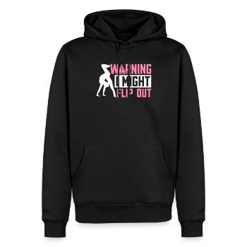 Turner Gymnastik Akrobat Warnung ich könnte - Männer Premium Bio Hoodie - Schwarz - Vorne - Nico (187cm)