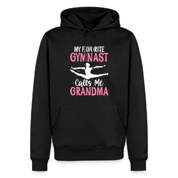 Lieblingsturnerin nennt mich Oma - Männer Premium Bio Hoodie - Schwarz - Vorne - Nico (187cm)