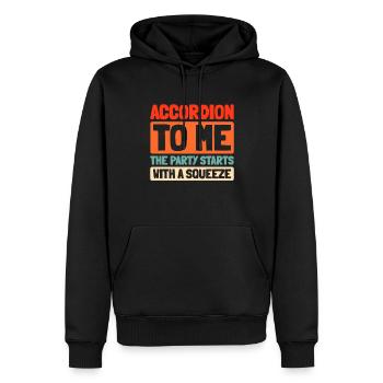 Akkordeon - Männer Premium Bio Hoodie - Schwarz - Vorne - Nico (187cm)
