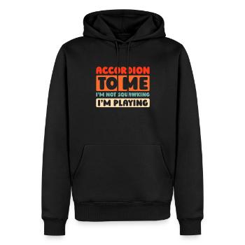 Akkordeon - Männer Premium Bio Hoodie - Schwarz - Vorne - Nico (187cm)