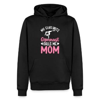 Lieblingsturnerin nennt mich Mama - Männer Premium Bio Hoodie - Schwarz - Vorne - Nico (187cm)