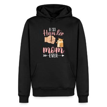 Meilleure maman hamster de tous les temps Hammy - Sweat à capuche Premium bio Homme - noir - Devant - Nico (187cm)