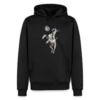 Deutsche Dogge - Männer Premium Bio Hoodie - Schwarz - Vorne - Nico (187cm)