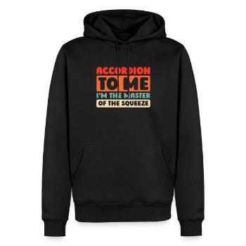 Accordion - Men’s Premium Organic Hoodie - black - Front - Nico (187cm)