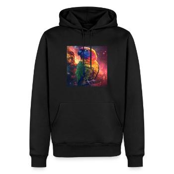 Sittiche - Männer Premium Bio Hoodie - Schwarz - Vorne - Nico (187cm)