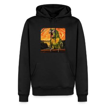 Sittiche - Männer Premium Bio Hoodie - Schwarz - Vorne - Nico (187cm)