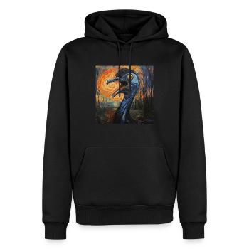 Kasuar - Männer Premium Bio Hoodie - Schwarz - Vorne - Nico (187cm)