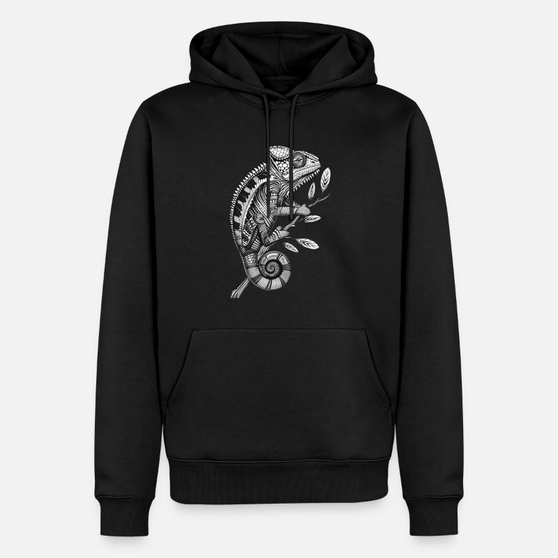 Chamäleon - Männer Premium Bio Hoodie - Schwarz