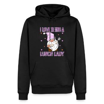 Ich liebe es, eine Kantinenangestellte zu sein - Männer Premium Bio Hoodie - Schwarz - Vorne - Nico (187cm)