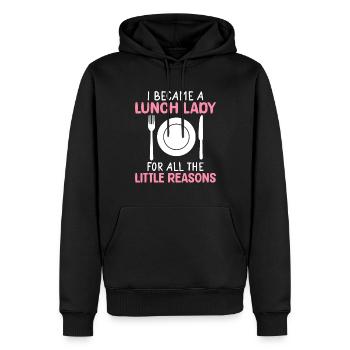 Lunch Lady Für all die kleinen Gründe - Männer Premium Bio Hoodie - Schwarz - Vorne - Nico (187cm)