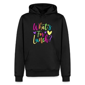 Lunch Lady Cafeteria-Mitarbeiterin Was gibt's zu - Männer Premium Bio Hoodie - Schwarz - Vorne - Nico (187cm)