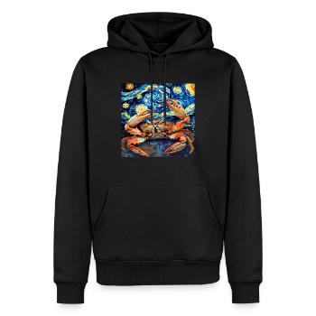 Krabbe - Männer Premium Bio Hoodie - Schwarz - Vorne - Nico (187cm)