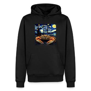 Krabbe - Männer Premium Bio Hoodie - Schwarz - Vorne - Nico (187cm)