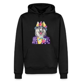 Alaskan Malamute - Männer Premium Bio Hoodie - Schwarz - Vorne - Nico (187cm)