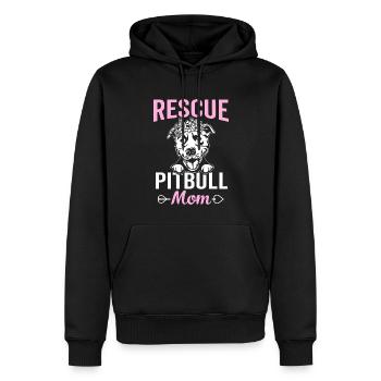 Rettung Pitbull Mutter Pitbull Hund Mutter - Männer Premium Bio Hoodie - Schwarz - Vorne - Nico (187cm)