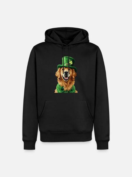 Golden Retriever - Männer Premium Bio Hoodie - Schwarz