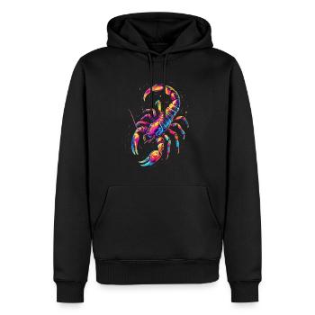 Skorpion - Männer Premium Bio Hoodie - Schwarz - Vorne - Nico (187cm)