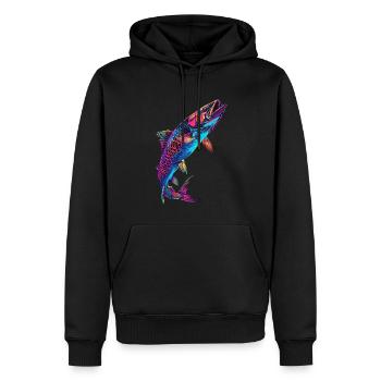 Tarpon - Männer Premium Bio Hoodie - Schwarz - Vorne - Nico (187cm)