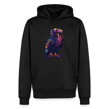 Geier - Männer Premium Bio Hoodie - Schwarz - Vorne - Nico (187cm)