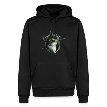 Kolibri - Männer Premium Bio Hoodie - Schwarz - Vorne - Nico (187cm)
