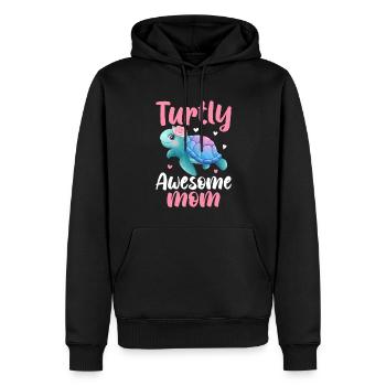 Turtly Awesome Maman Tortue Amant Maman - Sweat à capuche Premium bio Homme - noir - Devant - Nico (187cm)