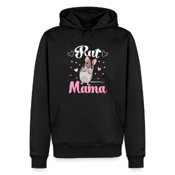 Ratte Mama Ratte Haustierbesitzer Ratte Mama - Männer Premium Bio Hoodie - Schwarz - Vorne - Nico (187cm)