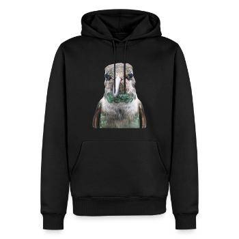 Kolibri - Männer Premium Bio Hoodie - Schwarz - Vorne - Nico (187cm)