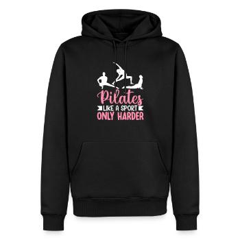Pilates Sport Professeur de Pilates Plus Exercice de Yoga - Sweat à capuche Premium bio Homme - noir - Devant - Nico (187cm)