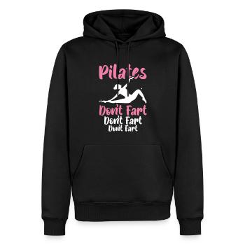 Pilates Don't Fart Pilates Teacher Yoga Exercise - Men’s Premium Organic Hoodie - black - Front - Nico (187cm)