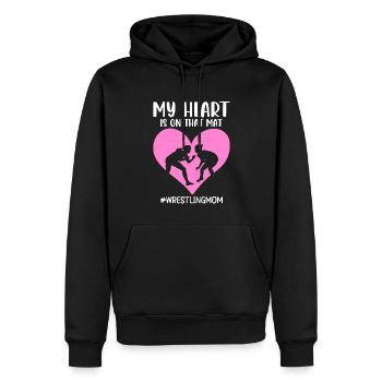 Wrestler Ringen Mein Herz ist auf diesem Mann - Männer Premium Bio Hoodie - Schwarz - Vorne - Nico (187cm)