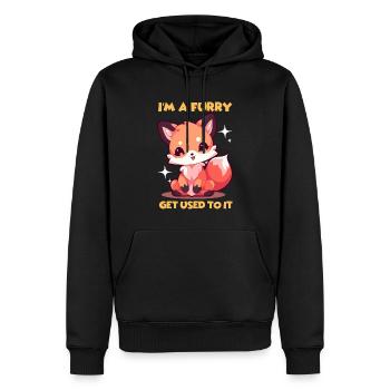 Furry Fandom Furries Fursona Je suis un Furry - Sweat à capuche Premium bio Homme - noir - Devant - Nico (187cm)