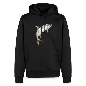 Tarpon - Männer Premium Bio Hoodie - Schwarz - Vorne - Nico (187cm)