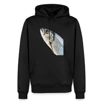 Tarpon - Männer Premium Bio Hoodie - Schwarz - Vorne - Nico (187cm)