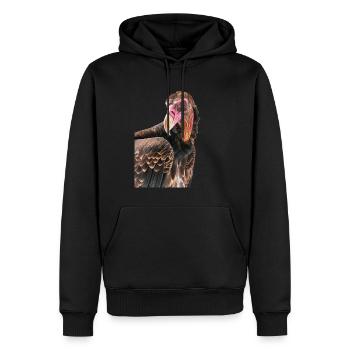 Geier - Männer Premium Bio Hoodie - Schwarz - Vorne - Nico (187cm)