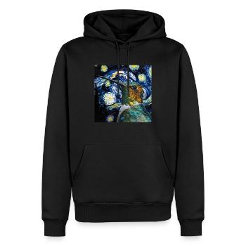 Kolibri - Männer Premium Bio Hoodie - Schwarz - Vorne - Nico (187cm)