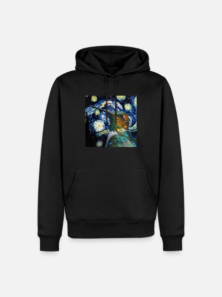Kolibri - Männer Premium Bio Hoodie - Schwarz