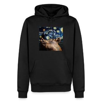 Warzenschwein - Männer Premium Bio Hoodie - Schwarz - Vorne - Nico (187cm)