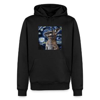 Wallaby - Männer Premium Bio Hoodie - Schwarz - Vorne - Nico (187cm)