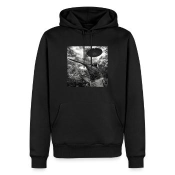 Kolibri - Männer Premium Bio Hoodie - Schwarz - Vorne - Nico (187cm)